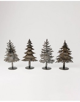 Standing Trees Metal Art Set of 4