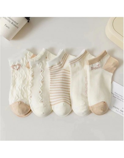 1 pair Women's Rabbit Socks, Cute & Sweet Short Socks for Spring & Summer, Athletic Low-Cut Socks